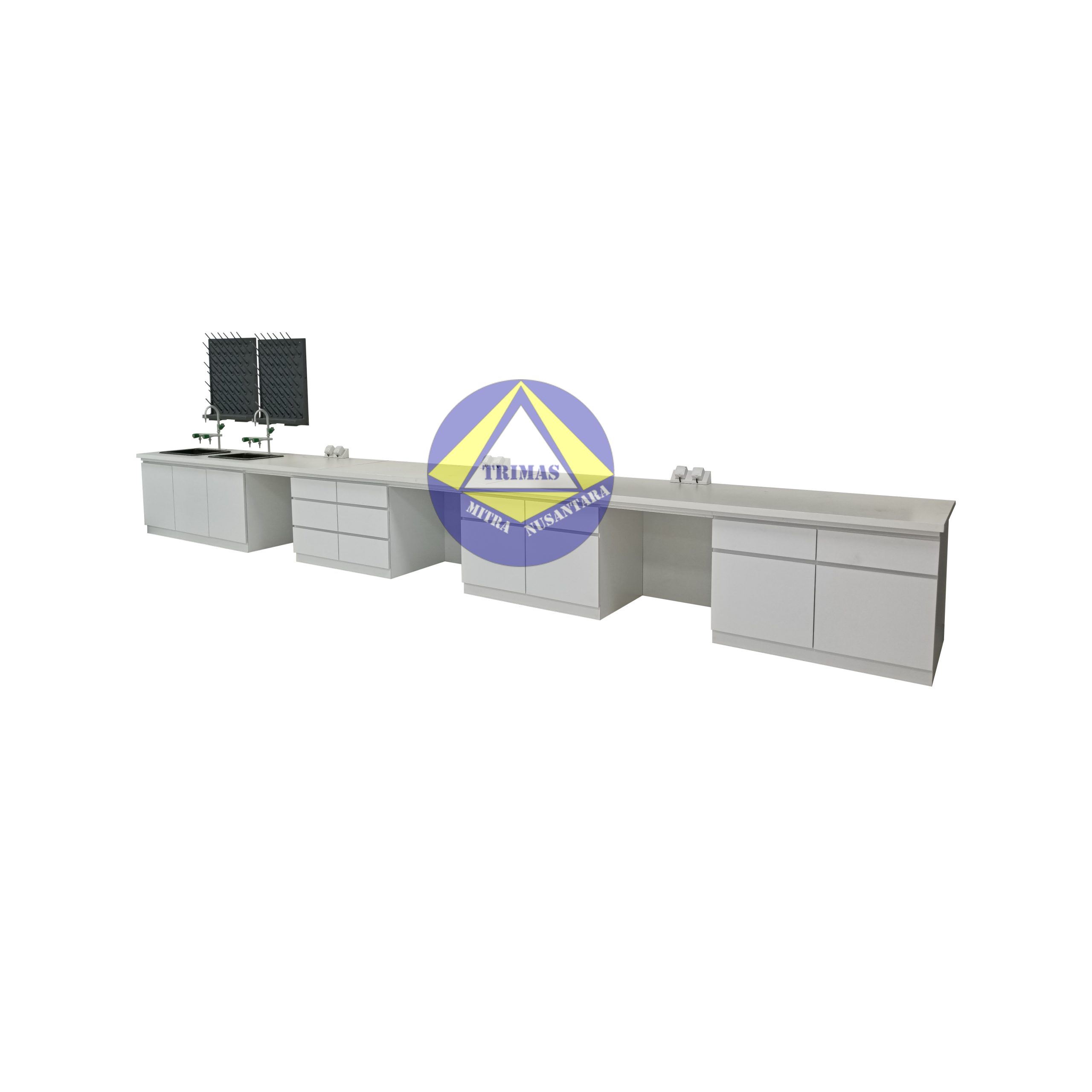 Wall Bench with sink and drying pegs